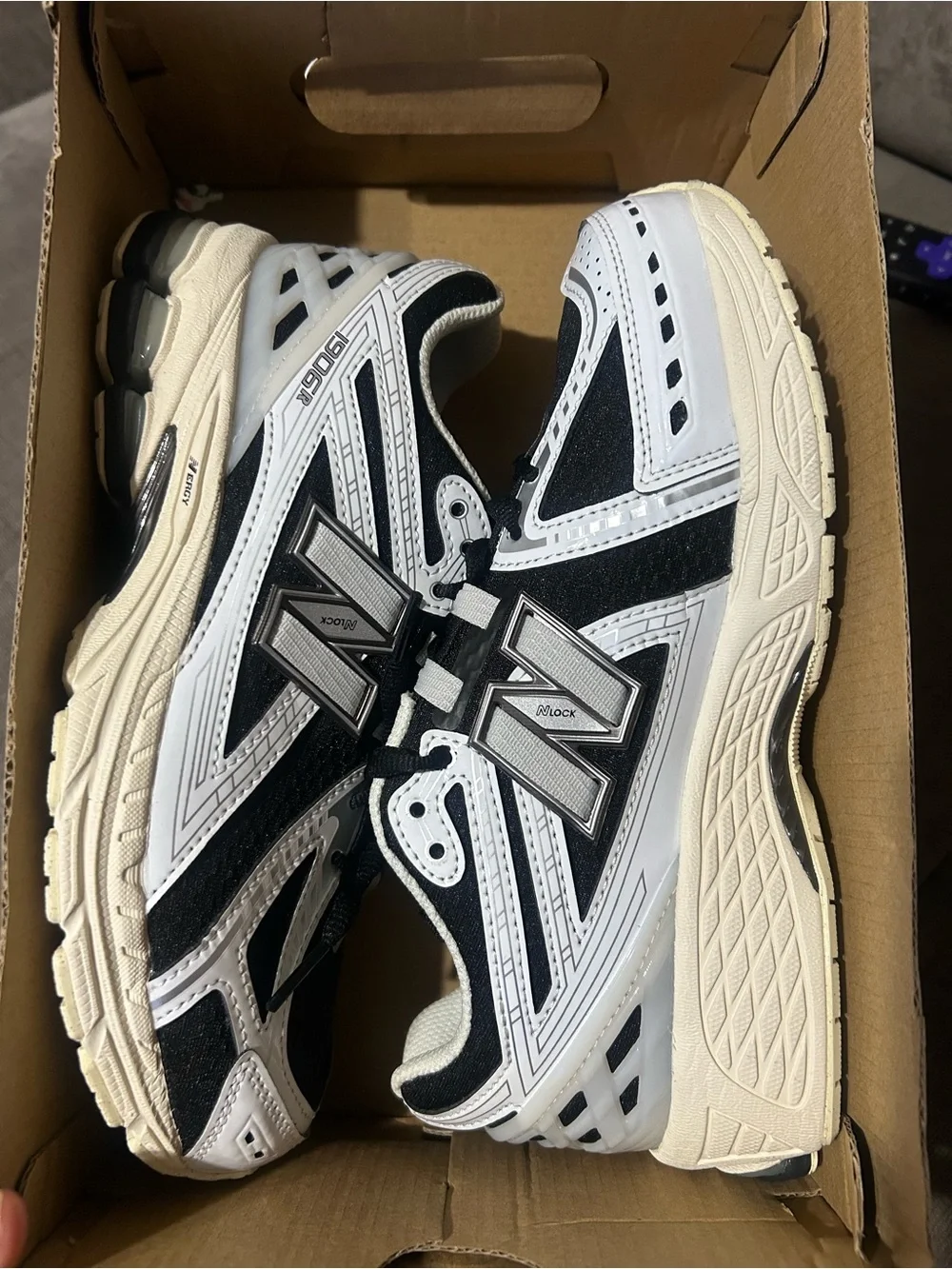 New Balance Youth Black & White Running Shoes